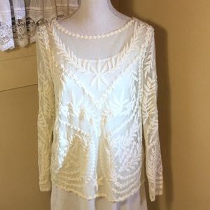 Forever 21 lace long sleeve blouse